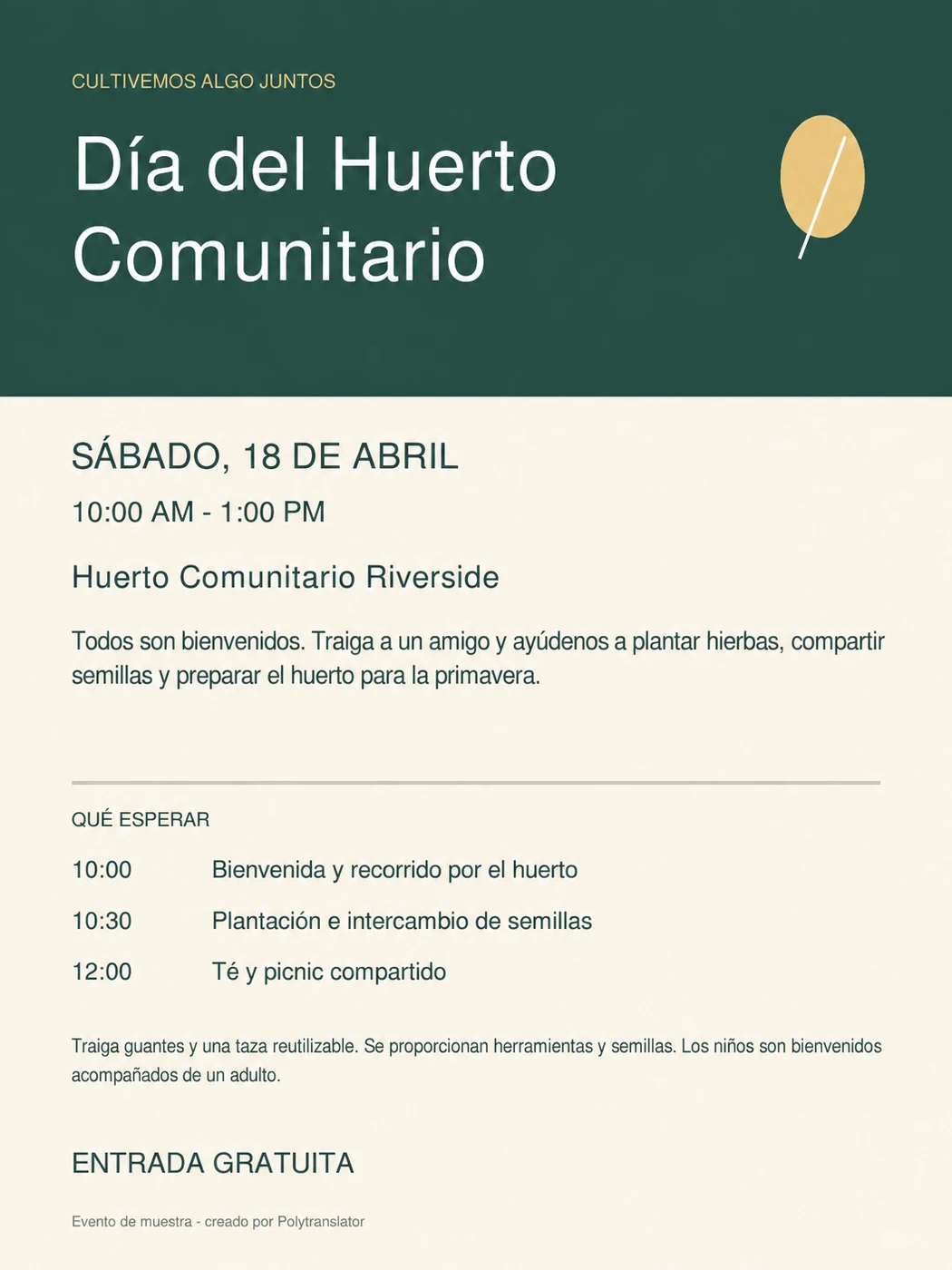 Del inglés al español: Traducción · Español